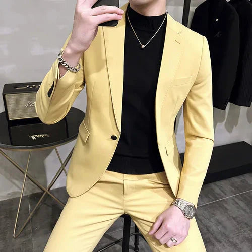 Blazer Masculino Bonzzano BZ189 em algodão, corte slim fit e detalhes refinados.