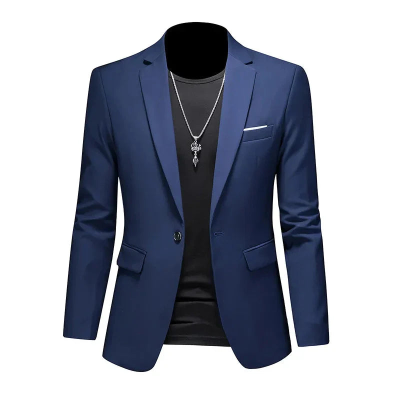 Blazer Masculino Bonzzano BZ194 em algodão premium com corte ajustado.