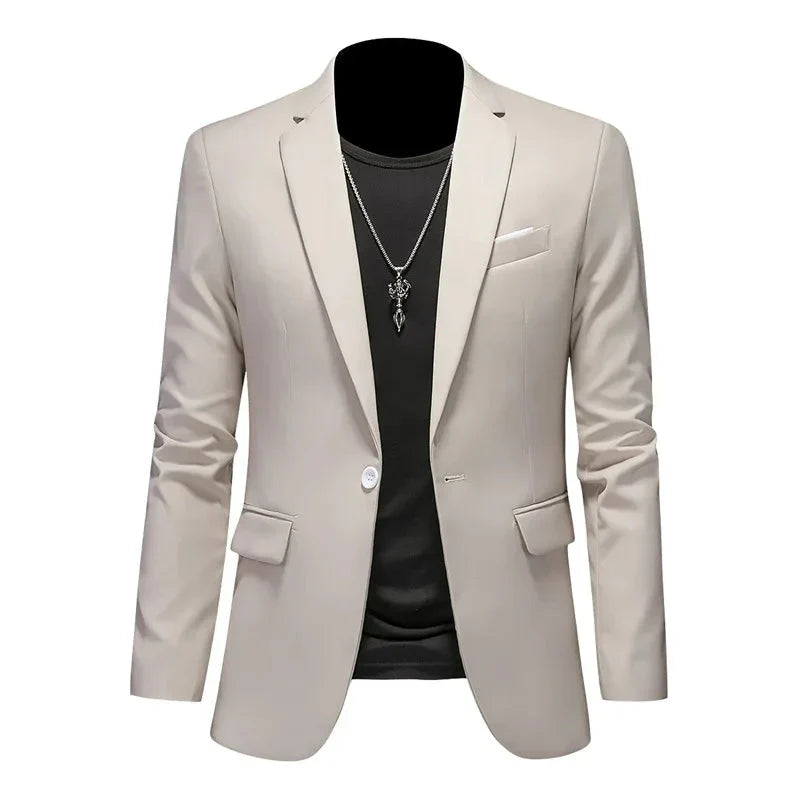 Blazer Masculino Bonzzano BZ194 em algodão premium com corte ajustado.