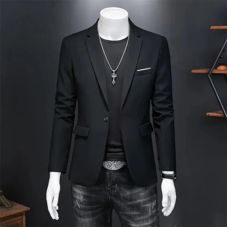Blazer Masculino Bonzzano BZ194 em algodão premium com corte ajustado.