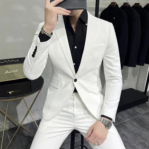 Blazer Masculino Bonzzano BZ189 em algodão, corte slim fit e detalhes refinados.