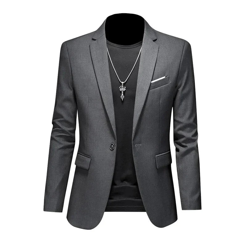 Blazer Masculino Bonzzano BZ194 em algodão premium com corte ajustado.