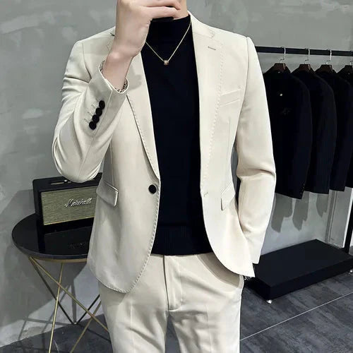 Blazer Masculino Bonzzano BZ189 em algodão, corte slim fit e detalhes refinados.