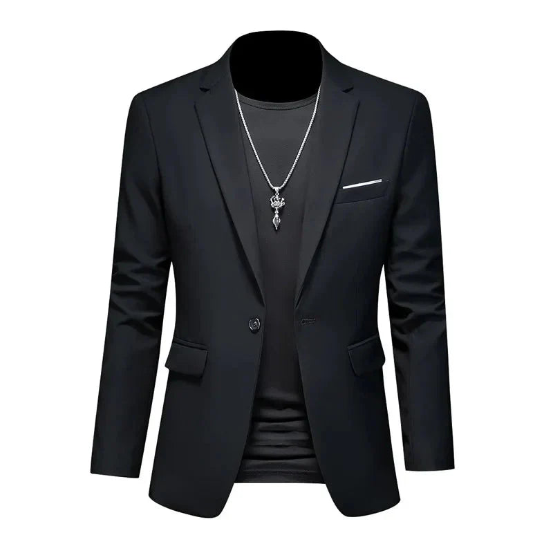 Blazer Masculino Bonzzano BZ194 em algodão premium com corte ajustado.