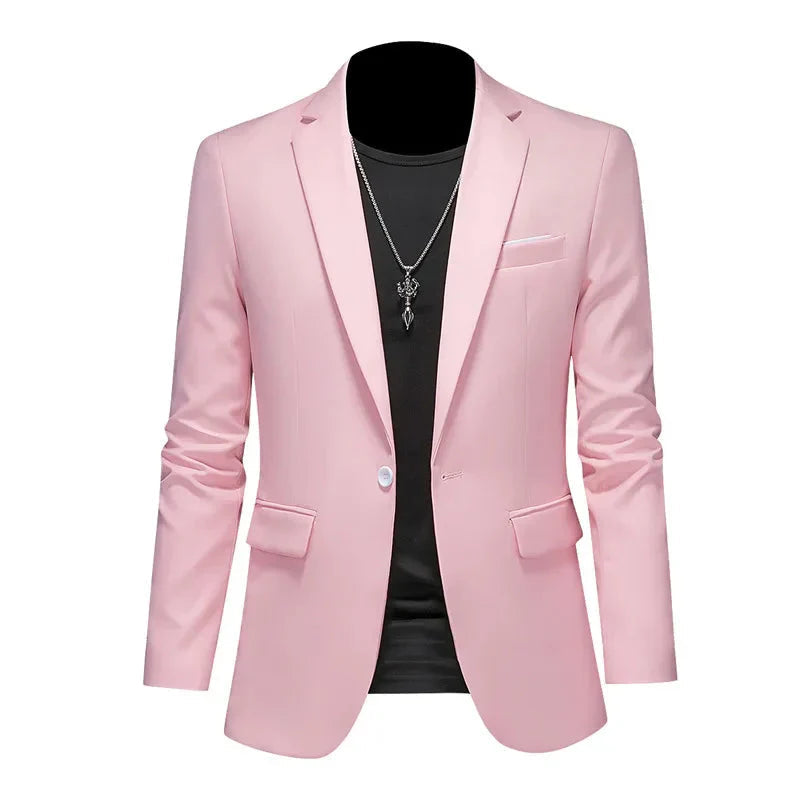 Blazer Masculino Bonzzano BZ194 em algodão premium com corte ajustado.