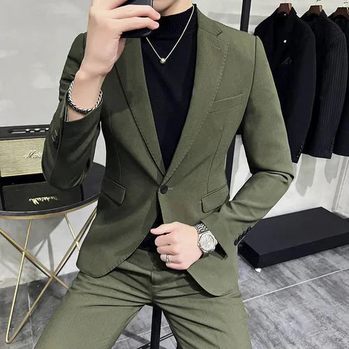 Blazer Masculino Bonzzano BZ189 em algodão, corte slim fit e detalhes refinados.