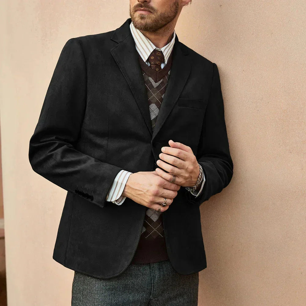 Blazer Masculino Bonzzano BZ029 em camurça premium com modelagem ajustada.