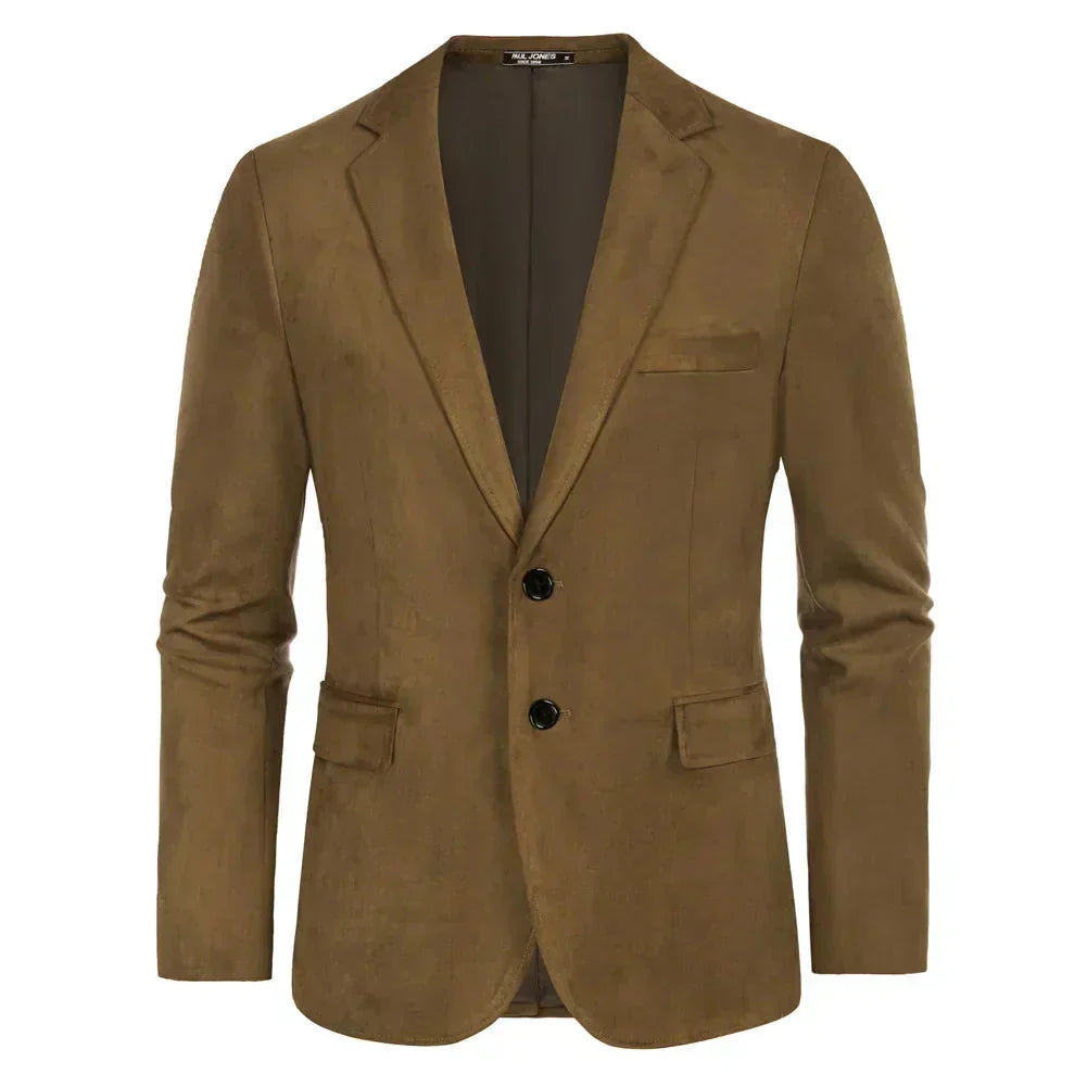 Blazer Masculino Bonzzano BZ029 em camurça premium com modelagem ajustada.