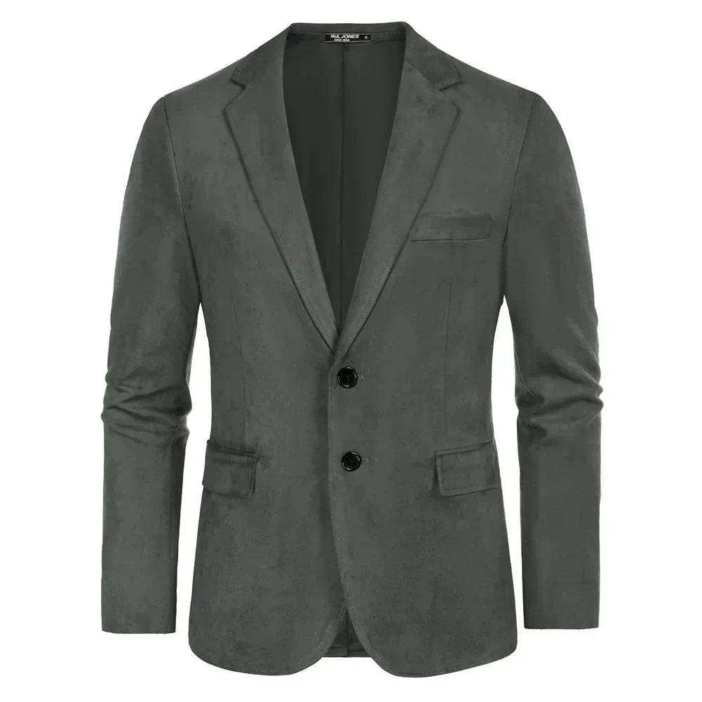 Blazer Masculino Bonzzano BZ029 em camurça premium com modelagem ajustada.