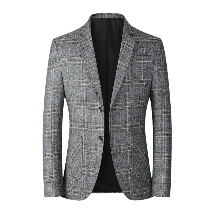 Blazer Masculino em Lã Quadriculado Bonzzano BZ031 com corte slim fit.