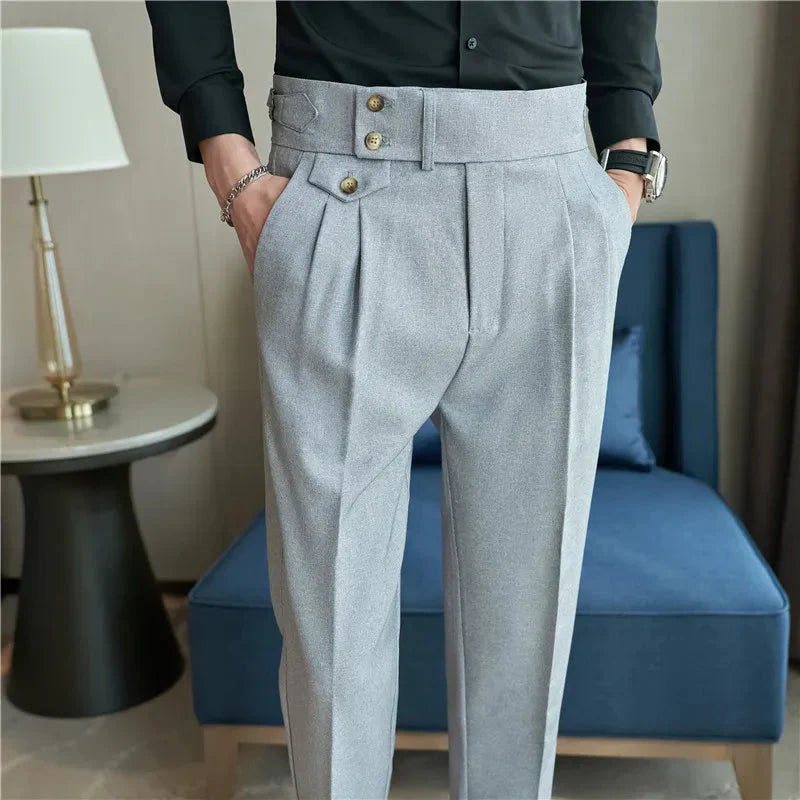 Calça de Alfaiataria Masculina Bonzzano BZ211 em tecido premium e corte elegante.