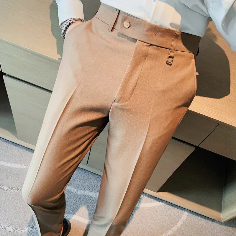 Calça de Alfaiataria Masculina Bonzzano BZ213 em tecido premium e corte slim fit.