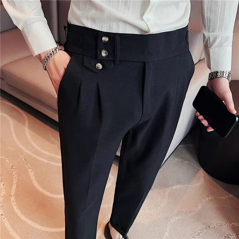 Calça de Alfaiataria Masculina Bonzzano BZ210 em tecido premium e corte elegante.