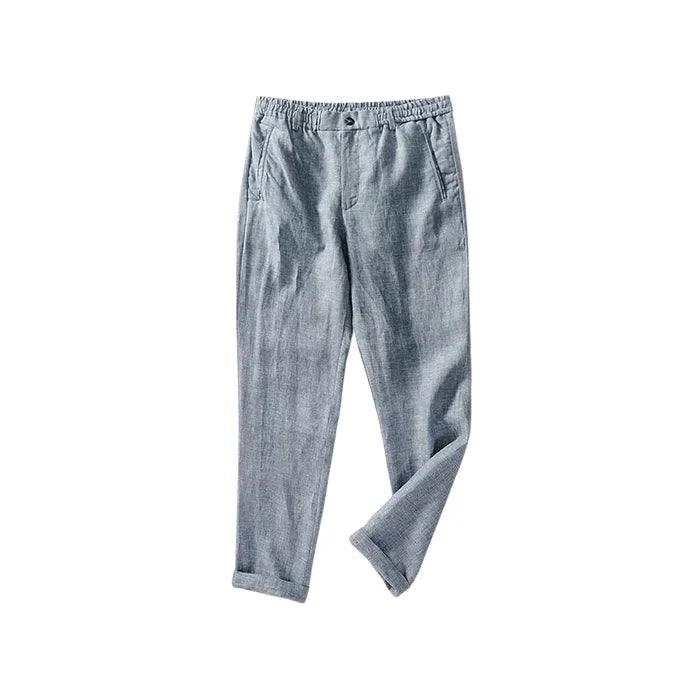 Calça de Linho Masculina Bonzzano BZ010 em linho nobre, elegante e confortável.