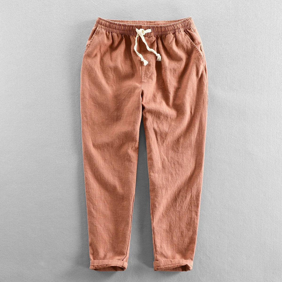 Calça de Linho Masculina Bonzzano BZ007 em linho premium, elegante e confortável.