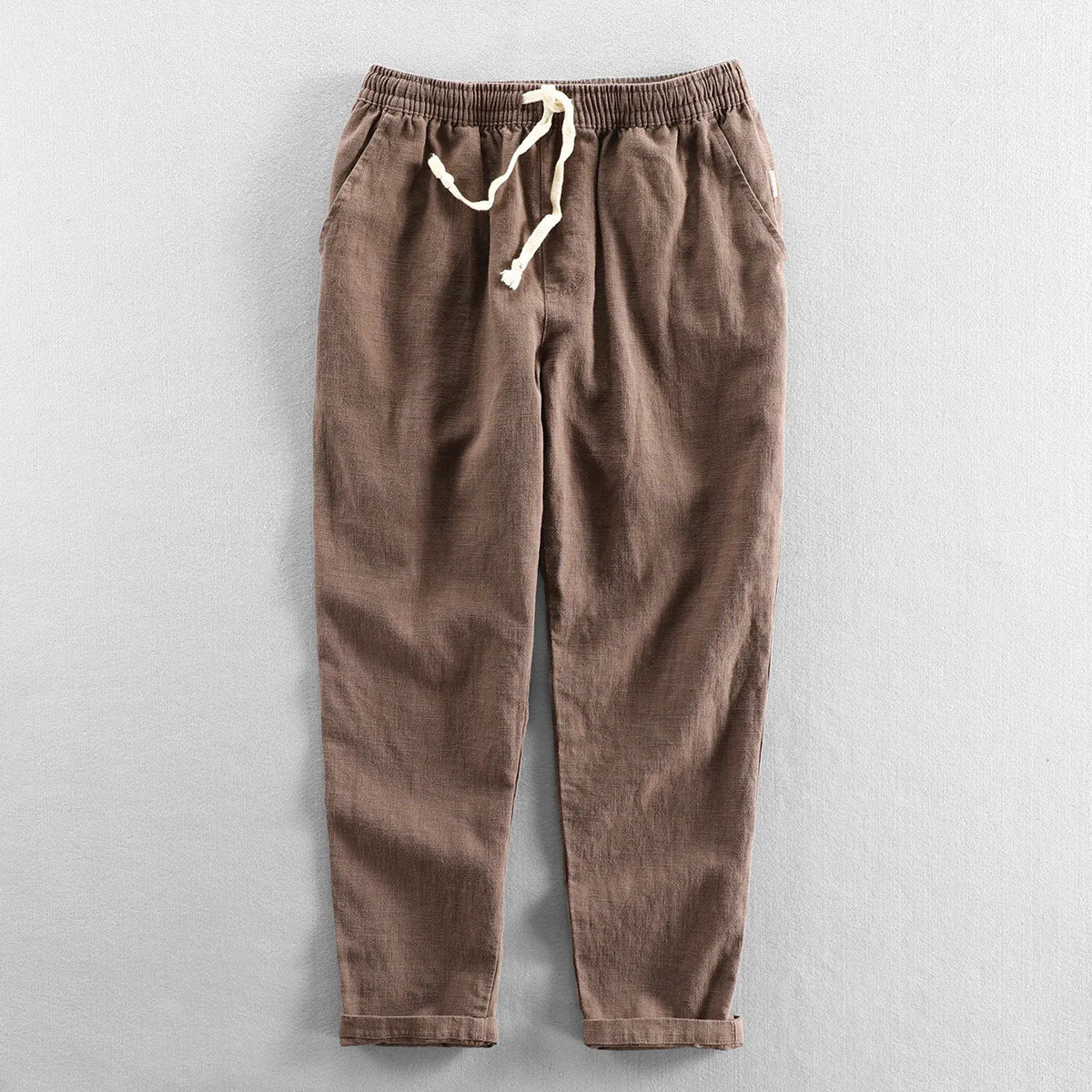 Calça de Linho Masculina Bonzzano BZ007 em linho premium, elegante e confortável.