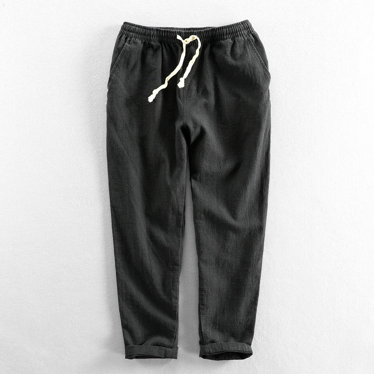 Calça de Linho Masculina Bonzzano BZ007 em linho premium, elegante e confortável.
