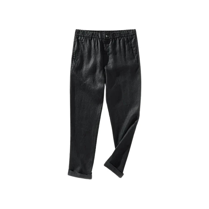 Calça de Linho Masculina Bonzzano BZ010 em linho nobre, elegante e confortável.