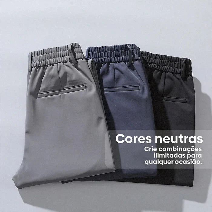 Calça Social Masculina Bonzzano BZ067 em tecido premium com corte slim fit