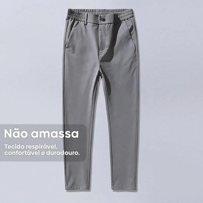 Calça Social Masculina Bonzzano BZ067 em tecido premium com corte slim fit