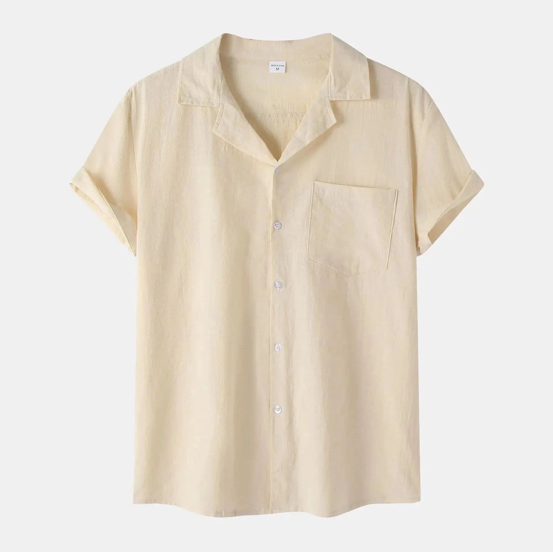 Camisa de Linho Masculina Bonzzano BZ002 em linho, elegante e confortável.