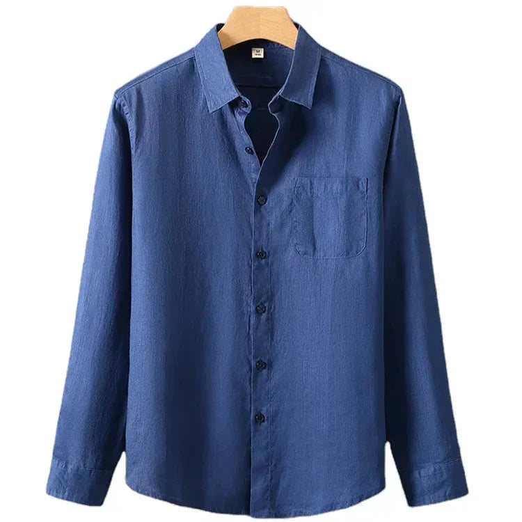 Camisa de Linho Masculina Bonzzano BZ001 em linho nobre, elegante e confortável.