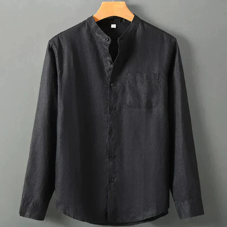 Camisa de Linho Masculina Bonzzano BZ001 em linho nobre, elegante e confortável.