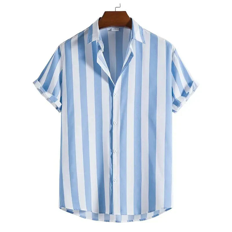 Camisa Listrada Masculina Bonzzano BZ392 em tecido leve e moderno.