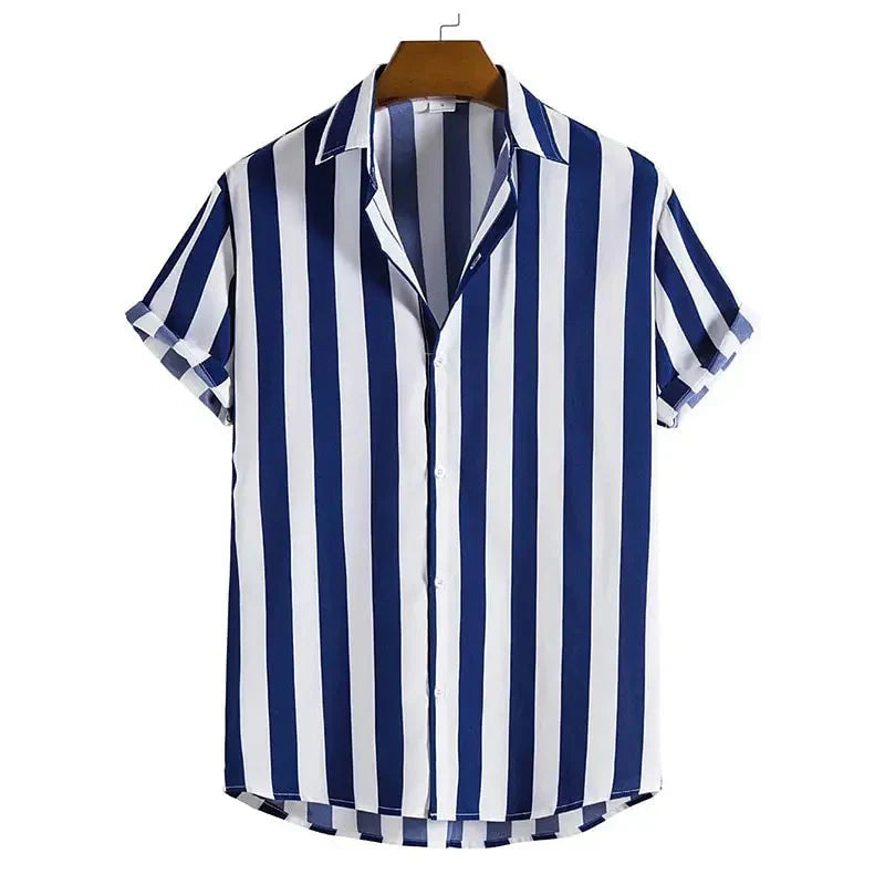 Camisa Listrada Masculina Bonzzano BZ392 em tecido leve e moderno.