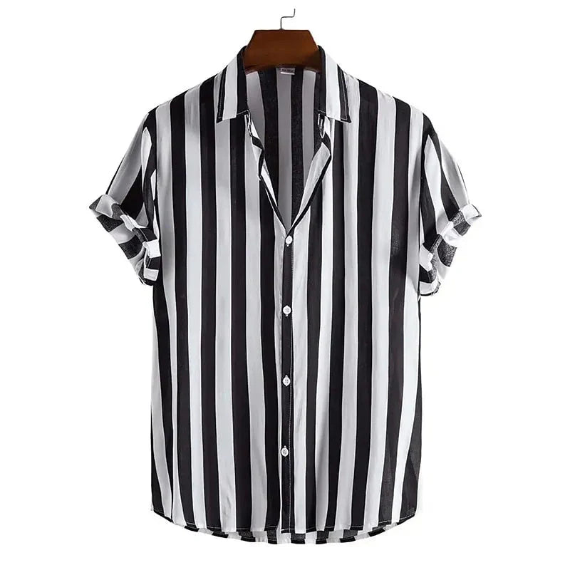 Camisa Listrada Masculina Bonzzano BZ392 em tecido leve e moderno.