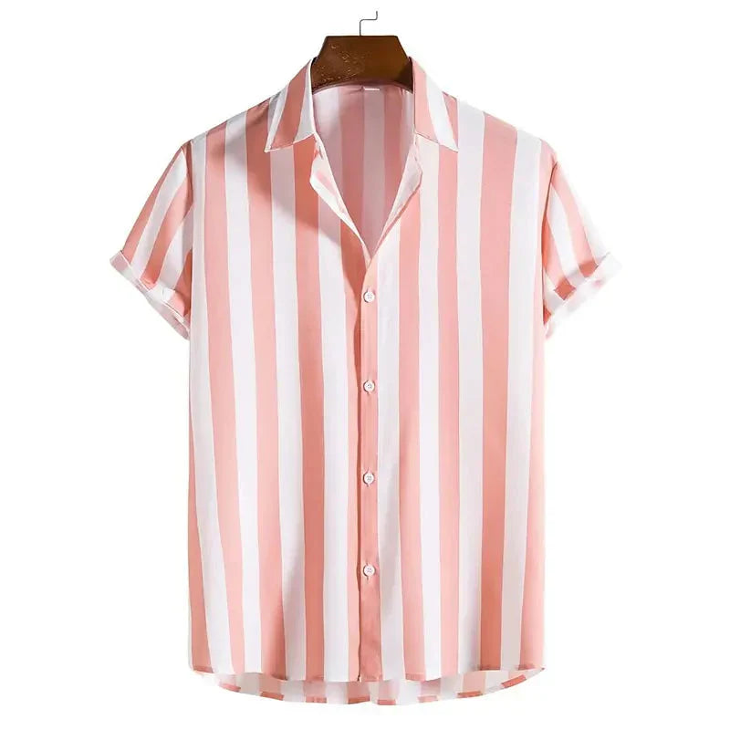 Camisa Listrada Masculina Bonzzano BZ392 em tecido leve e moderno.
