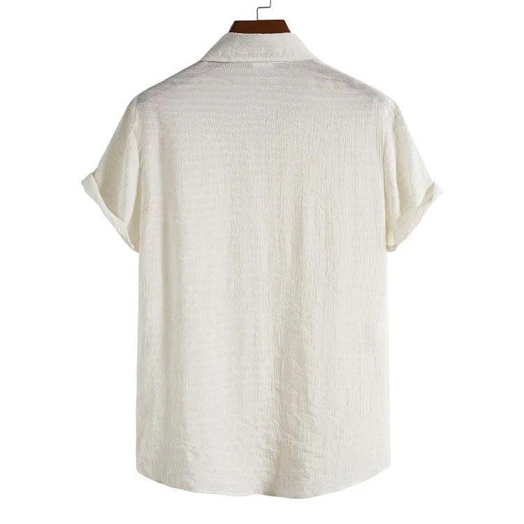 Camisa Manga Curta em Linho Bonzzano BZ324, estilo casual e elegante.