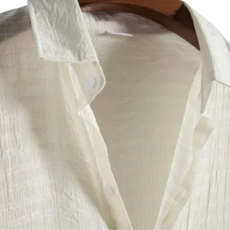 Camisa Manga Curta em Linho Bonzzano BZ324, estilo casual e elegante.