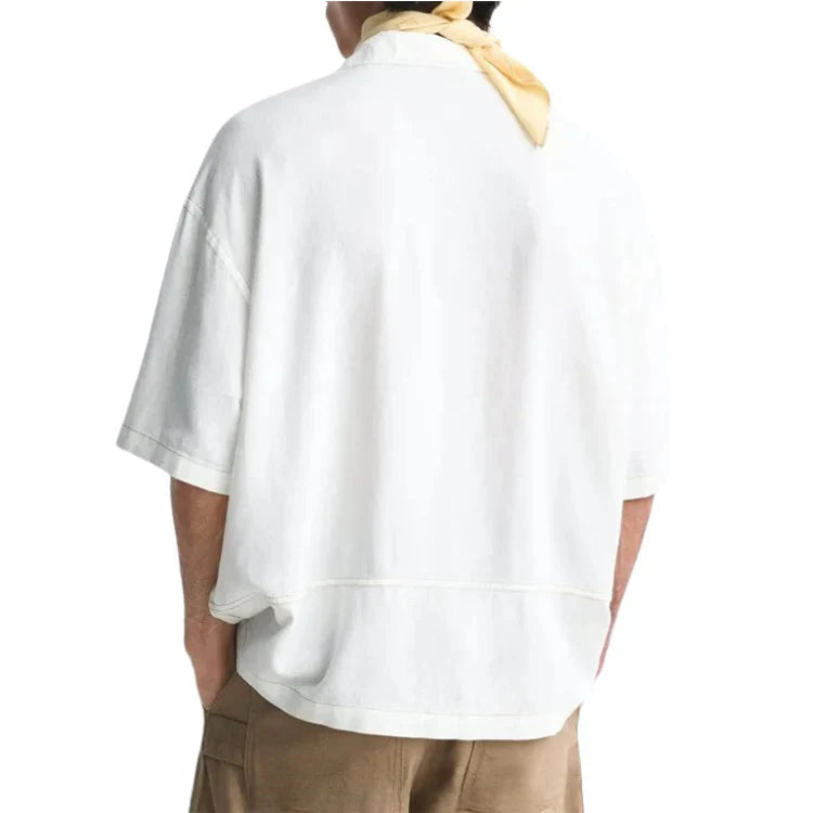 Camisa Masculina Bonzzano BZ361 em linho com contraste, moderna e confortável.