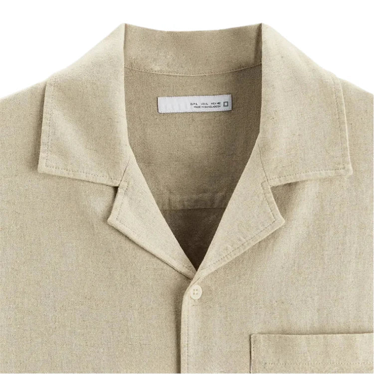 Camisa Masculina em Linho Relaxed Fit Bonzzano BZ360, ideal para climas quentes.