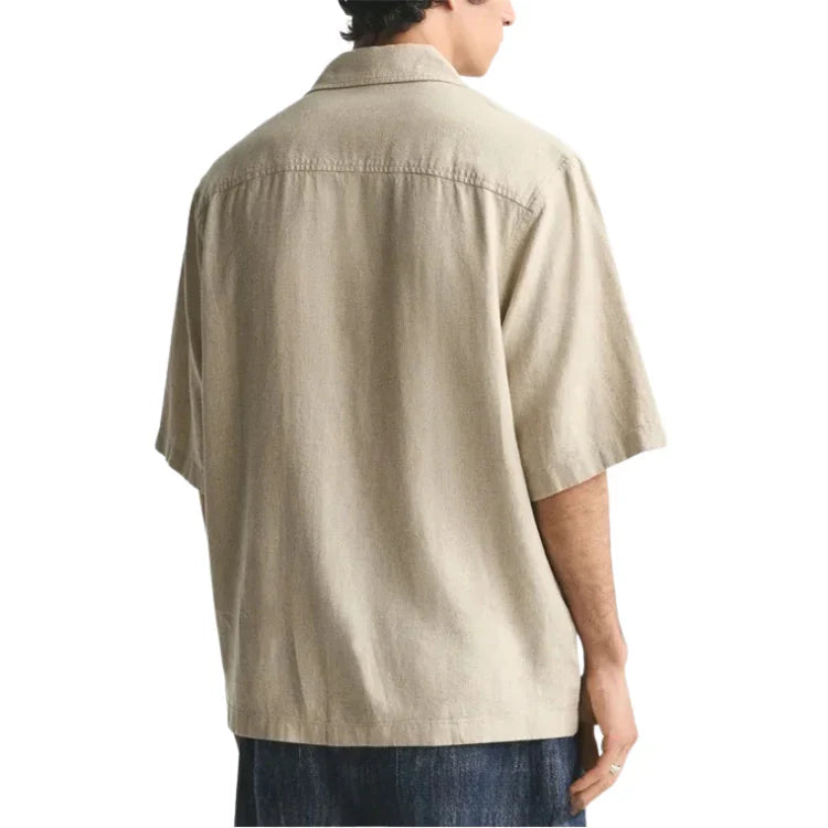 Camisa Masculina em Linho Relaxed Fit Bonzzano BZ360, ideal para climas quentes.