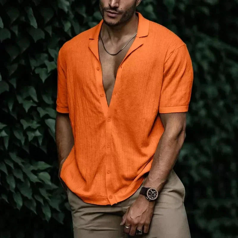 Camisa Masculina Bonzzano BZ083 em algodão e poliéster, estilo moderno.