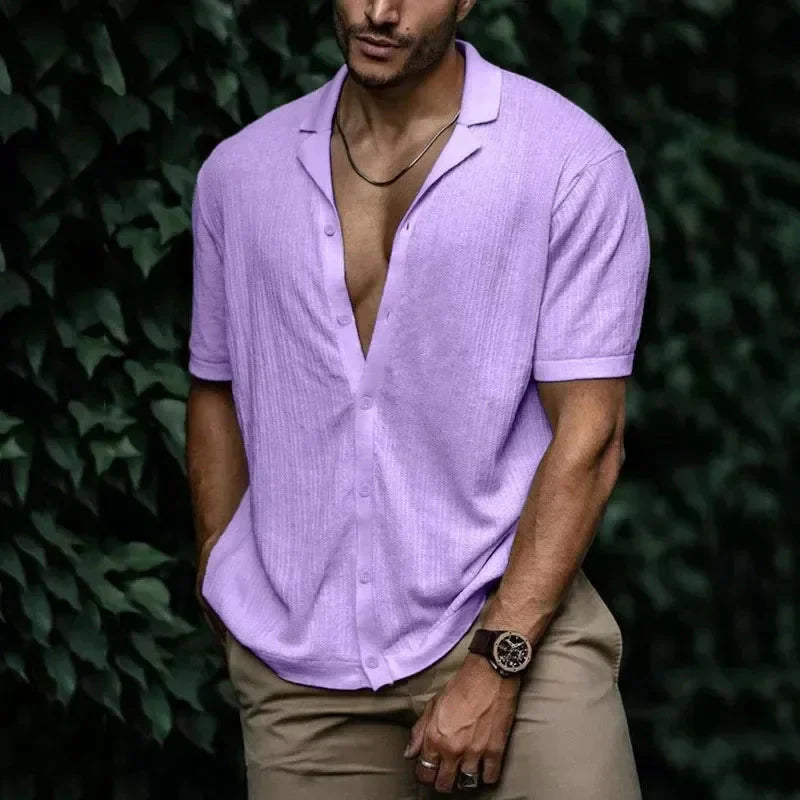 Camisa Masculina Bonzzano BZ083 em algodão e poliéster, estilo moderno.