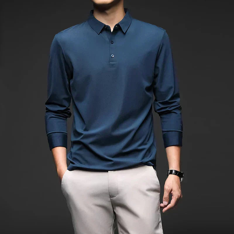 Camisa Polo Manga Comprida Masculina Bonzzano BZ051 em tecido premium