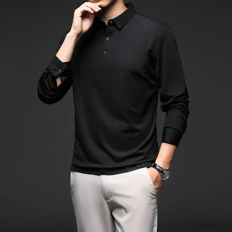 Camisa Polo Manga Comprida Masculina Bonzzano BZ051 em tecido premium