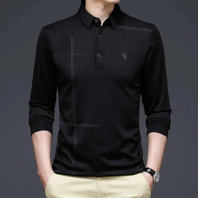 Camisa Polo Manga Comprida Masculina Bonzzano BZ052 em tecido premium.