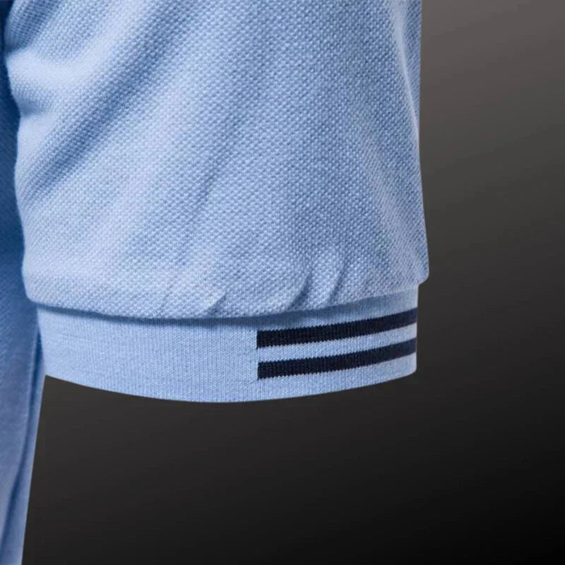 Camisa Polo Masculina Bonzzano BZ201 em algodão com detalhes bordados.