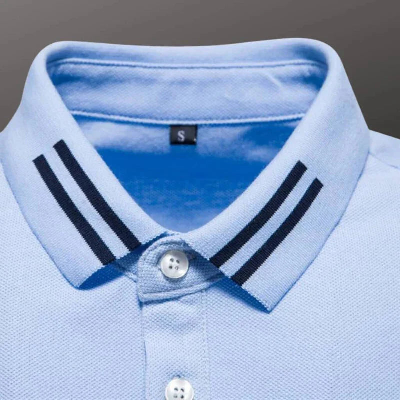 Camisa Polo Masculina Bonzzano BZ201 em algodão com detalhes bordados.