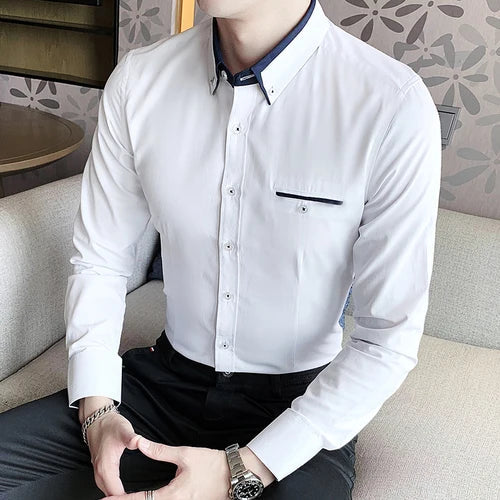 Camisa Social Masculina Bonzzano BZ152 em corte slim fit e tecido de alta qualidade