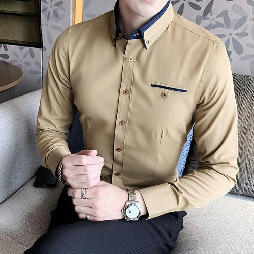 Camisa Social Masculina Bonzzano BZ152 em corte slim fit e tecido de alta qualidade