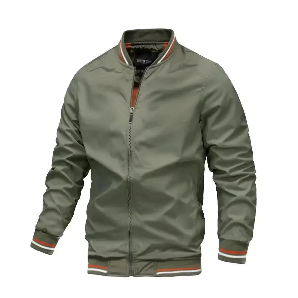 Jaqueta Casual Masculina Bonzzano BZ039 com zíperes, design moderno e corte ajustado.