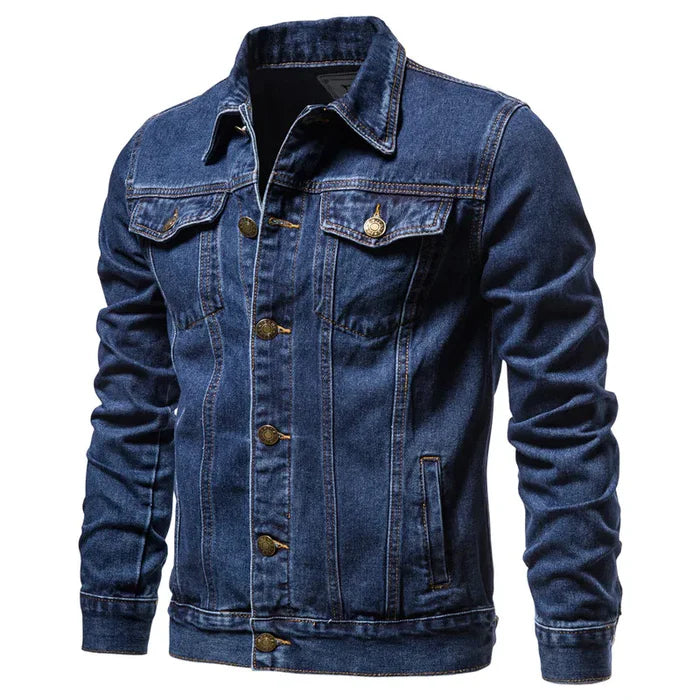 Jaqueta Jeans Masculina Bonzzano BZ135 em jeans premium, modelagem ajustada e design clássico.