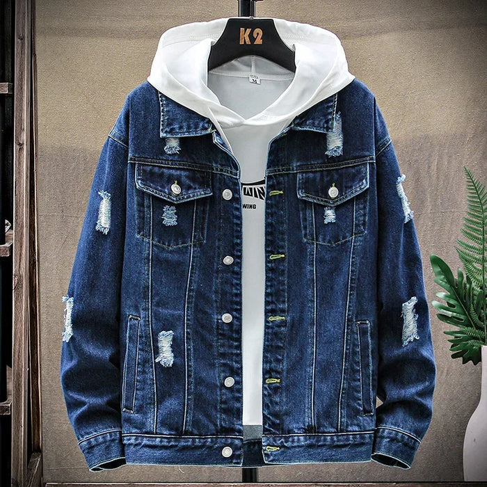Jaqueta Jeans Masculina Bonzzano BZ138 com design moderno e urbano.