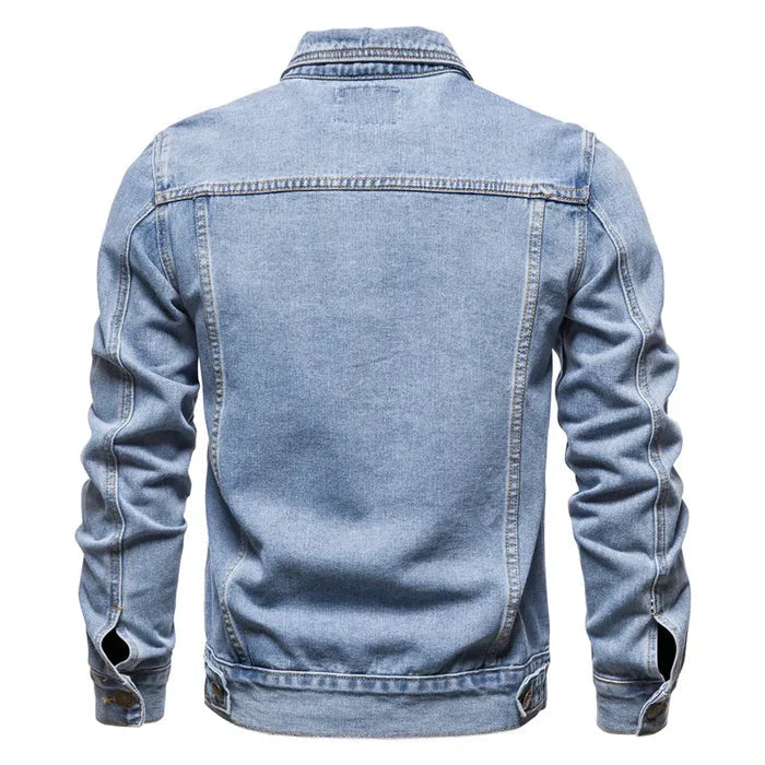 Jaqueta Jeans Masculina Bonzzano BZ135 em jeans premium, modelagem ajustada e design clássico.