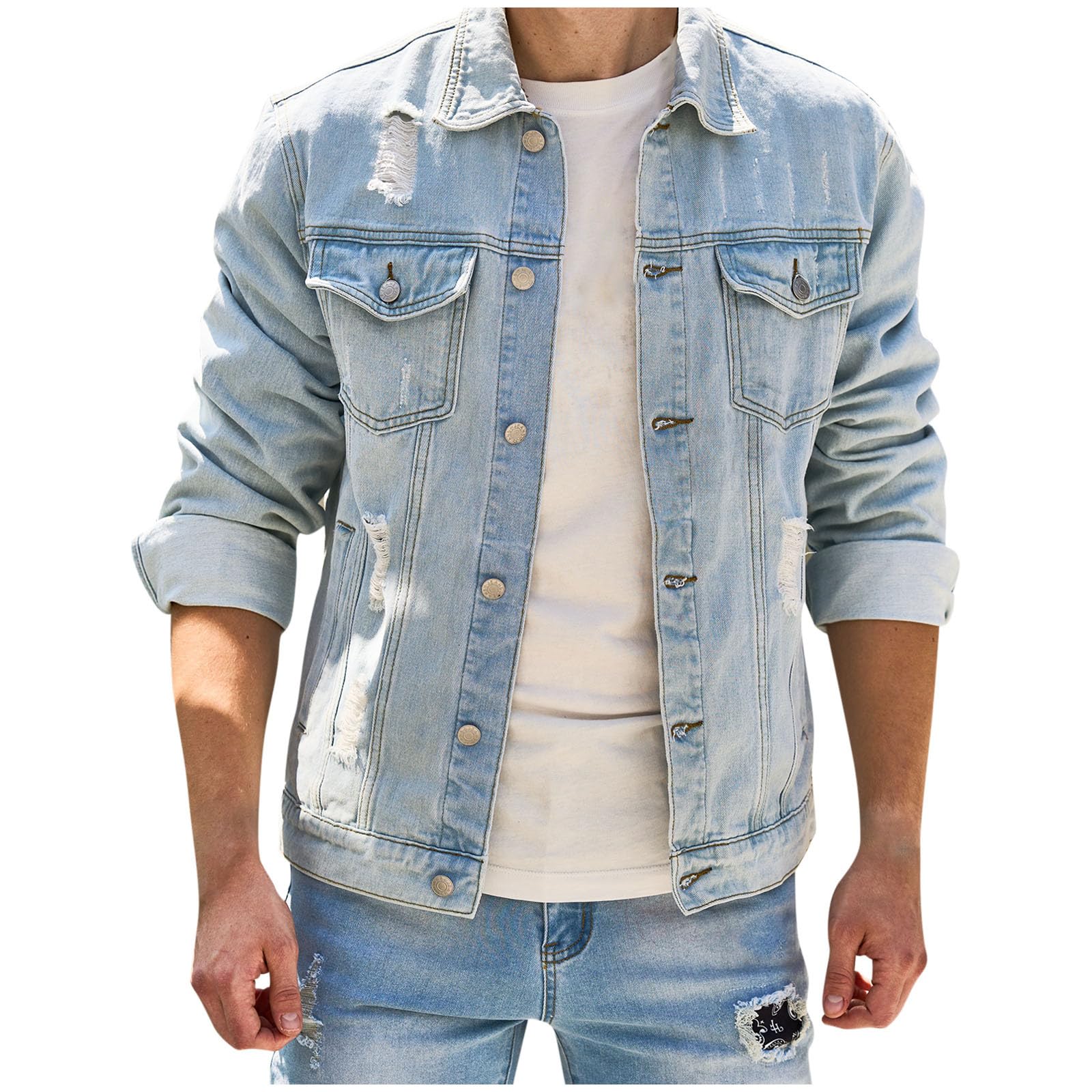 Jaqueta Jeans Masculina Bonzzano BZ158 com design contemporâneo e elegante.